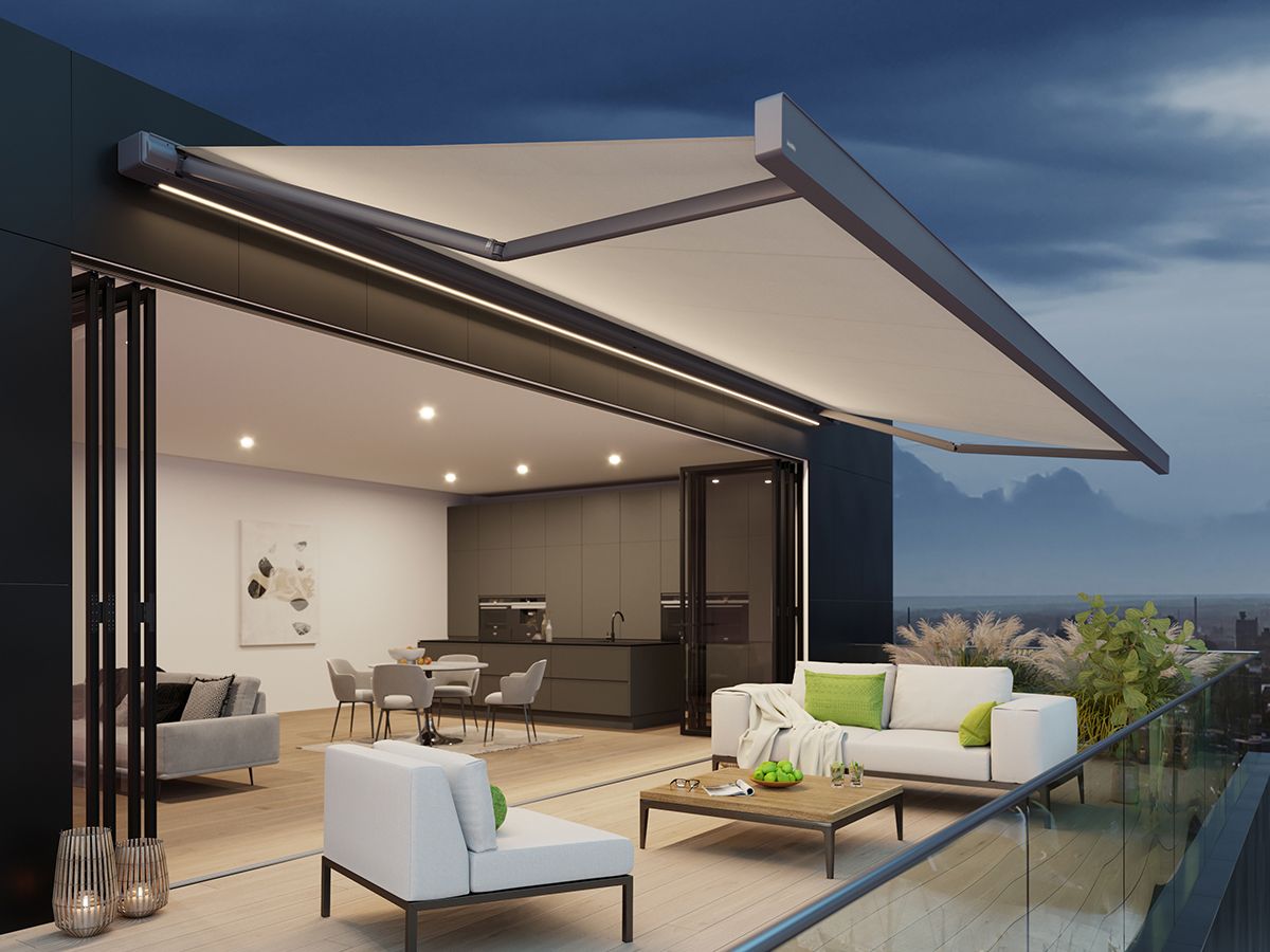 Modern Outdoor Full Cassette Retractable Awning Waterproof - VistaVip