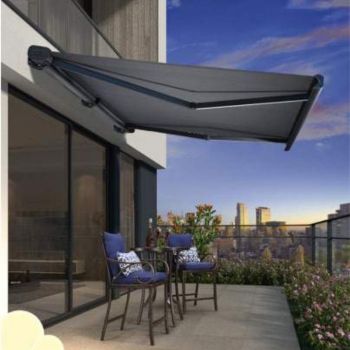 Modern Outdoor Full Cassette Retractable Awning Waterproof - VistaVip